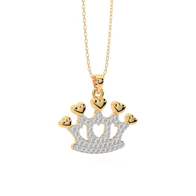 Vaiga Crown Diamond Pendant